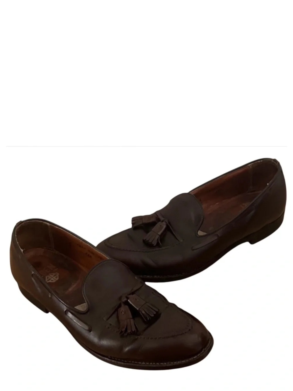 Rare Vtg Alden Penny Loafers Shoes Mens Sz 10 A/C Brown Cordovan Leather Tassel